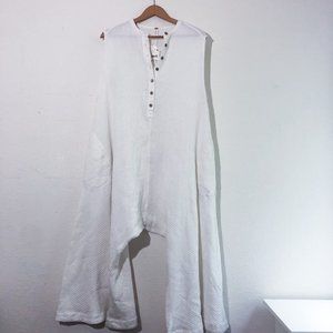 NWT Free People Harem Jumpsuit Ivory Waffle Size Small